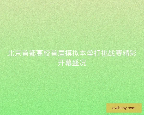 北京首都高校首届模拟本垒打挑战赛精彩开幕盛况 北京首都高校首届模拟本垒打挑战赛精彩开幕盛况