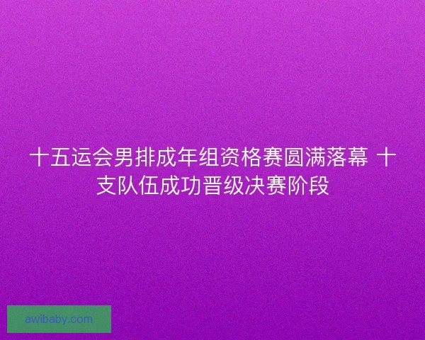 十五运会男排成年组资格赛圆满落幕 十支队伍成功晋级决赛阶段 十五运会男排成年组资格赛圆满落幕 十支队伍成功晋级决赛阶段